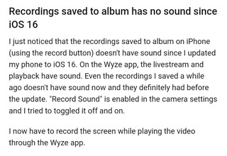 wyze-app-recorded-videos-no-sound-ios-16-1