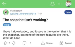 Minecraft-Snapshot-22w42a-not-working