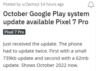 October Google Play update