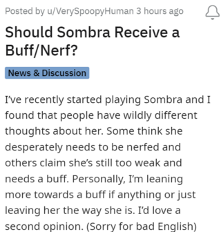 moral Belyse stivhed Overwatch 2 Sombra reportedly overpowered, players ask for nerf