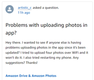 Amazon Photos not working