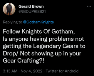 Gotham Knights Legendary gear