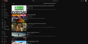 YouTube search missing results or blank