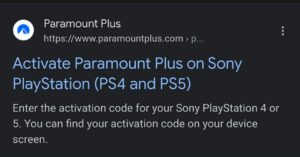 Paramount Plus PS5