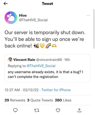Hive-Social-username-issue-ack