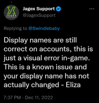 RuneScape issue acknowledged