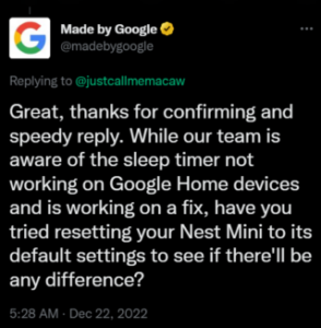 Google-Nest-sleep-timer-not-working