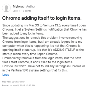 Google-chrome-adding-itself-to-login-items-on-macOS-13-Ventura