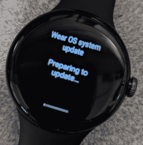 Watch stuck in update mode