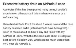 Airpods Pro Case Excessive Battery Drain Issue Troubles Some