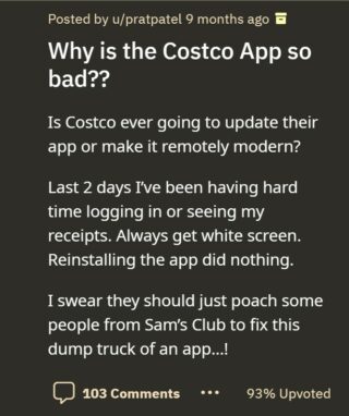 Costco-app-criticized-issue-1
