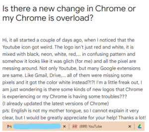 Google chrome weird