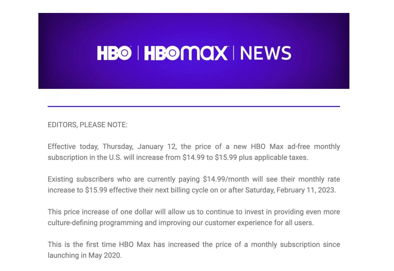 HBO Max's first price hike raises the monthly rate by $1 - The Verge
