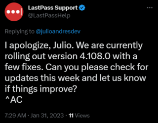 LastPass support