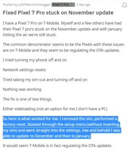 Google-pixel-users-stuck-on-November-2022-update
