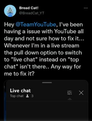 YouTube-Chat-mode-issue