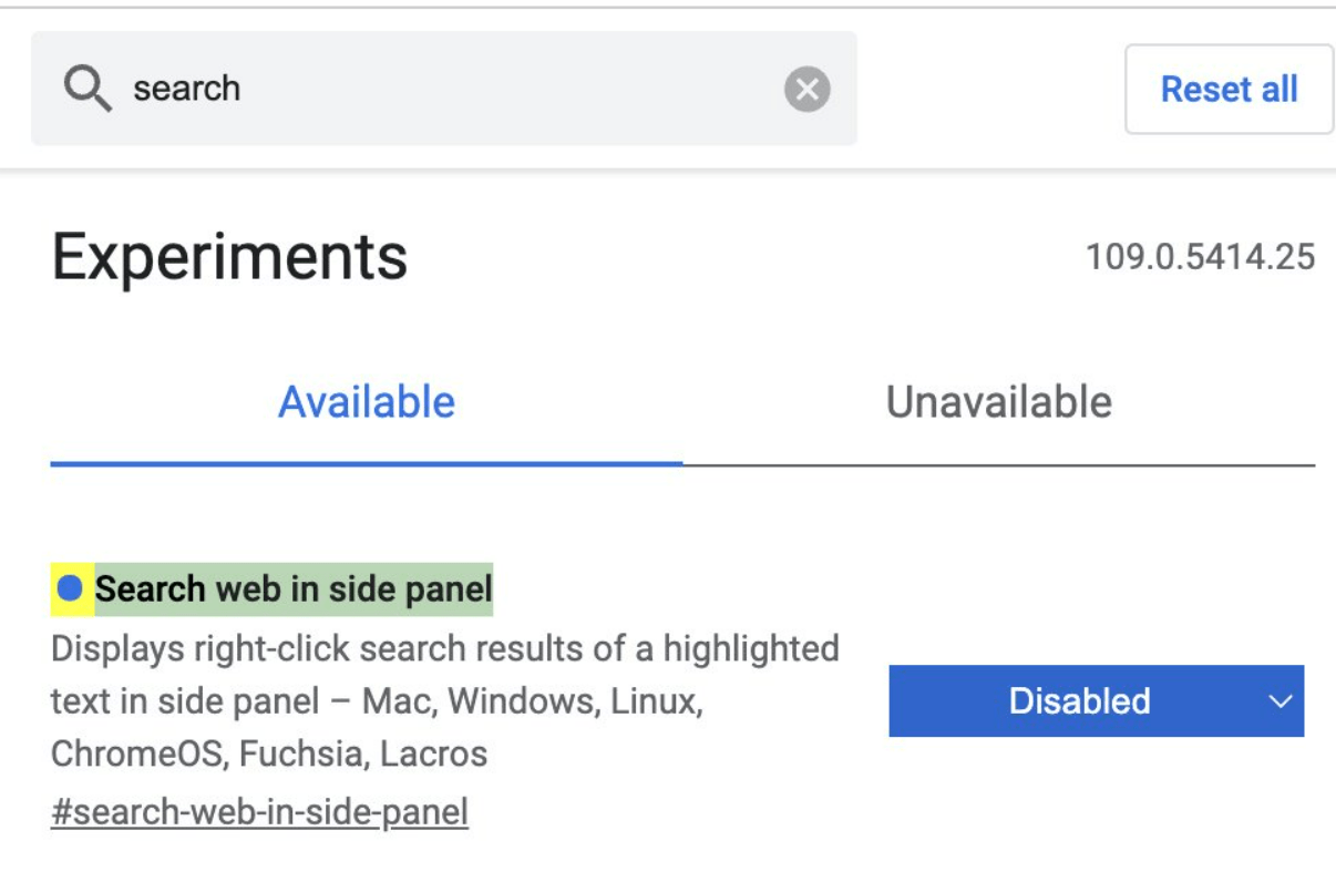 Chrome 'Search Google for' opens in side panel instead of new tab