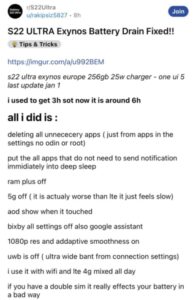 Samsung Galaxy S22 Ultra Abnormal Battery Drain Noticed By Many Users