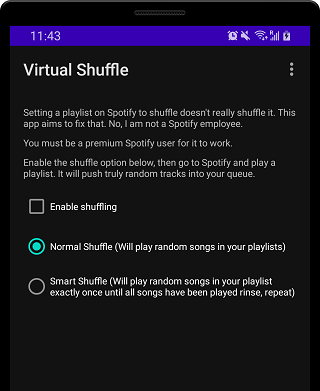 Virtual-shuffle