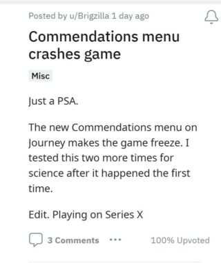 Commendations-menu-crashing-issue