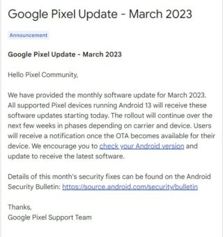Google-Pixel-March-2023-Patch-notes