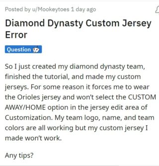 MLB the show 23 custom jersey: MLB The Show 23 Bug fixes: How can I add custom  jerseys in Diamond Dynasty?