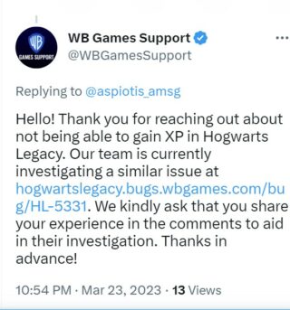 WB-Games-Support-team-official-ack
