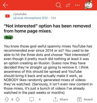 Youtube-not-interested-option-removed