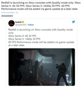 Redfall-Xbox-perfomance-mode-delayed-release-issue-1