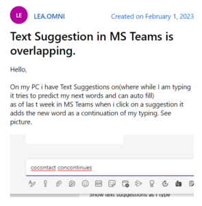 Microsoft-teams-text-suggestion-not-working