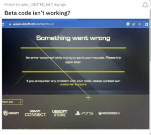 xdefiant code not working