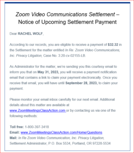 Zoom email