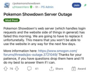 Pokemon-showdown-servers-down