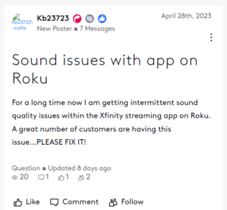 Roku audio issue