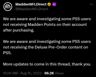 UPDATE ON THE MISSING POINTS AND PRE ORDER CONTENT FOR MADDEN 24