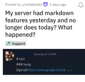 Discord-markdown-feature-removed