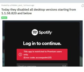 Spotify-old-app-versions-supoort-disabled-issue-1