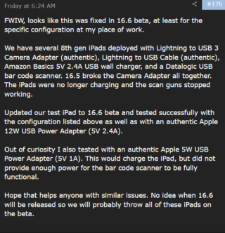 Apple Lightning to USB 3 Camera Adapter fix
