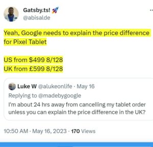 Google-Pixel-Tablet-huge-price-disparity-issue-1