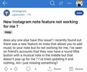 Instagram-music-to-notes-not-working