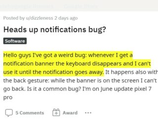 Pixel-June-Update-bug-keyboard-disappearing-on-viewing-a-notification-issue-1