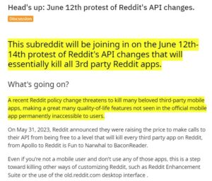 Reddit-protest-against-API-changes-issue-1