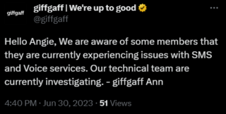 Giffgaff support