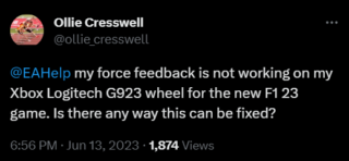 F1 23 FFB not working