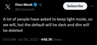 Elon Musk light mode