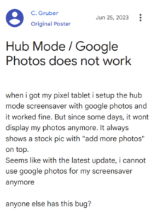 Pixel-Tablet-Google-Photos-screensaver-showing-stock-pic