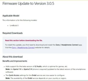 Sony-LinkBuds-S-firmware-patch-notes