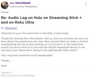 Roku-Hulu-audio-sync-issue-official-ack