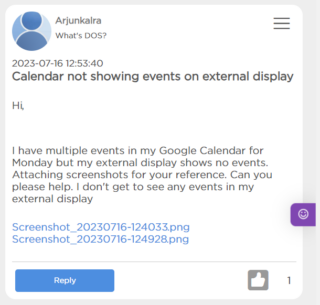 Motorola Razr+ 2023 calendar events not showing