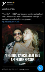 HBO The Idol canceled
